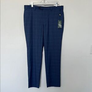 Ralph Lauren Classic Fit Ultra Flex Pants Nunley Blue Plaid NWT 36x30